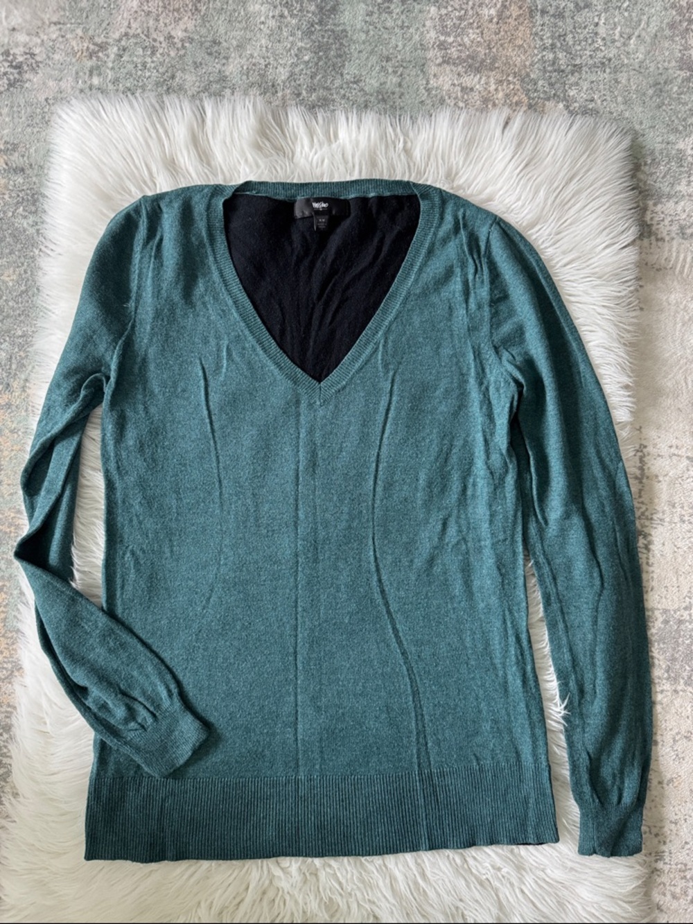 V-Neck Women's Sweater in Teal